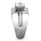 Mens Wedding Rings TK3011 Stainless Steel Ring with AAA Grade CZ