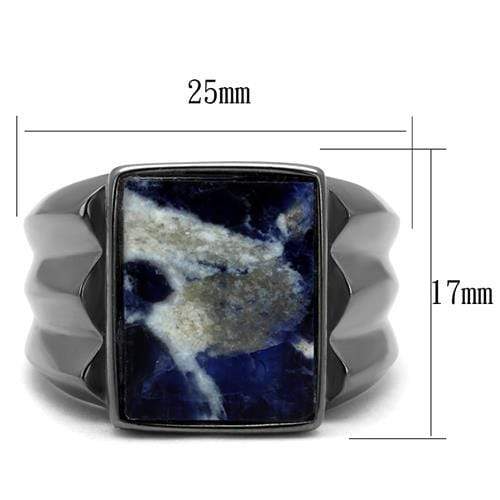 Silver Jewelry Rings Mens Wedding Rings TK3012 Stainless Steel Ring with Semi-Precious Alamode Fashion Jewelry Outlet