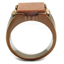 Mens Wedding Rings TK3015 Coffee light Stainless Steel Ring