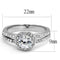 Mens Wedding Rings TK3021 Stainless Steel Ring with AAA Grade CZ