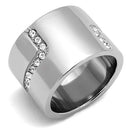 Mens Wedding Rings TK3040 Stainless Steel Ring with Top Grade Crystal