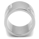 Mens Wedding Rings TK3040 Stainless Steel Ring with Top Grade Crystal