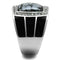 Mens Wedding Rings TK3042 Stainless Steel Ring with Semi-Precious