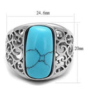 Mens Wedding Rings TK3043 Stainless Steel Ring with Synthetic