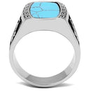 Mens Wedding Rings TK3044 Stainless Steel Ring with Synthetic