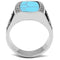 Mens Wedding Rings TK3044 Stainless Steel Ring with Synthetic