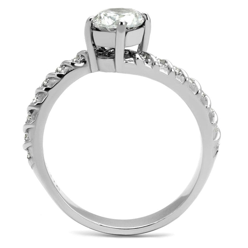 Mens Wedding Rings TK3094 Stainless Steel Ring with AAA Grade CZ