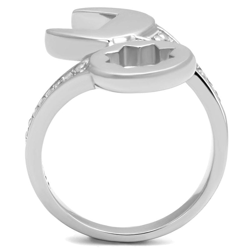 Mens Wedding Rings TK3097 Stainless Steel Ring with AAA Grade CZ