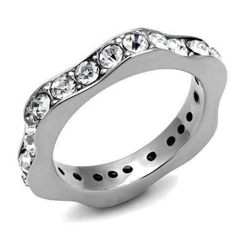 Mens Wedding Rings TK3106 Stainless Steel Ring with Top Grade Crystal