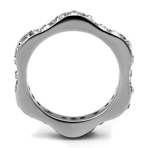 Mens Wedding Rings TK3106 Stainless Steel Ring with Top Grade Crystal