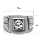 Mens Wedding Rings TK313 Stainless Steel Ring with AAA Grade CZ