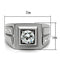 Mens Wedding Rings TK313 Stainless Steel Ring with AAA Grade CZ