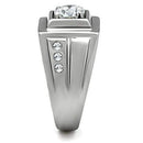 Mens Wedding Rings TK313 Stainless Steel Ring with AAA Grade CZ