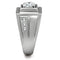 Mens Wedding Rings TK313 Stainless Steel Ring with AAA Grade CZ