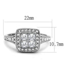 Mens Wedding Rings TK3137 Stainless Steel Ring with AAA Grade CZ