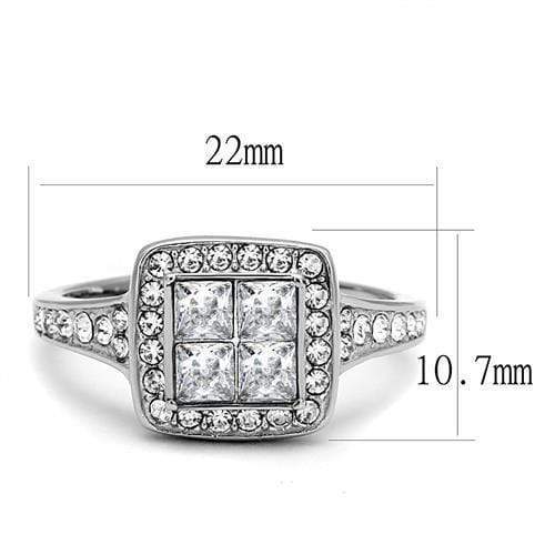 Mens Wedding Rings TK3137 Stainless Steel Ring with AAA Grade CZ