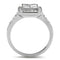 Mens Wedding Rings TK3137 Stainless Steel Ring with AAA Grade CZ