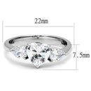 Mens Wedding Rings TK3138 Stainless Steel Ring with AAA Grade CZ