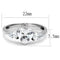 Mens Wedding Rings TK3138 Stainless Steel Ring with AAA Grade CZ