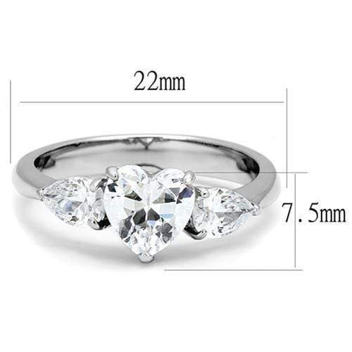 Mens Wedding Rings TK3138 Stainless Steel Ring with AAA Grade CZ