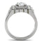 Mens Wedding Rings TK315 Stainless Steel Ring with AAA Grade CZ