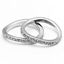 Metal Ring 3W053 Rhodium Brass Ring with Top Grade Crystal