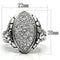 Silver Jewelry Rings Metal Ring 3W058 Rhodium Brass Ring with Top Grade Crystal Alamode Fashion Jewelry Outlet