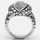 Silver Jewelry Rings Metal Ring 3W058 Rhodium Brass Ring with Top Grade Crystal Alamode Fashion Jewelry Outlet
