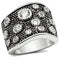 Metal Ring 3W059 Rhodium Brass Ring with AAA Grade CZ