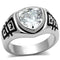 Metal Ring 3W062 Rhodium Brass Ring with AAA Grade CZ