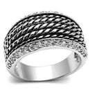 Silver Jewelry Rings Metal Ring 3W065 Rhodium Brass Ring with AAA Grade CZ Alamode Fashion Jewelry Outlet