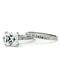 Metal Ring 3W102 Rhodium Brass Ring with AAA Grade CZ