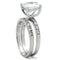 Metal Ring 3W102 Rhodium Brass Ring with AAA Grade CZ