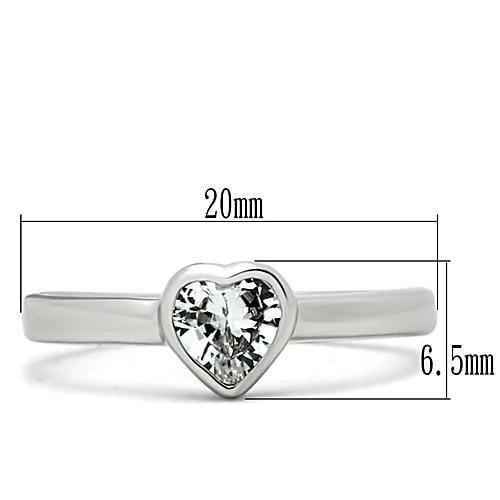 Metal Ring 3W107 Rhodium Brass Ring with AAA Grade CZ