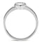 Metal Ring 3W107 Rhodium Brass Ring with AAA Grade CZ