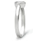 Metal Ring 3W107 Rhodium Brass Ring with AAA Grade CZ