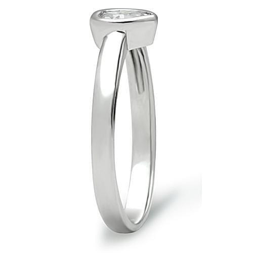 Metal Ring 3W107 Rhodium Brass Ring with AAA Grade CZ