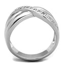 Metal Ring 3W1071 Rhodium Brass Ring with AAA Grade CZ