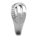 Metal Ring 3W1071 Rhodium Brass Ring with AAA Grade CZ