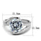 Metal Ring 3W1072 Rhodium Brass Ring with AAA Grade CZ