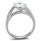 Metal Ring 3W1072 Rhodium Brass Ring with AAA Grade CZ