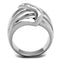 Metal Ring 3W1077 Rhodium Brass Ring with AAA Grade CZ