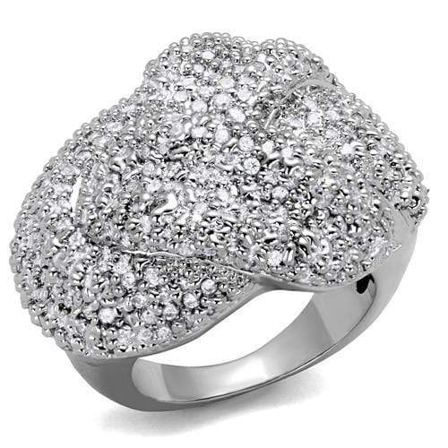 Silver Jewelry Rings Metal Ring 3W1078 Rhodium Brass Ring with AAA Grade CZ Alamode Fashion Jewelry Outlet