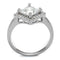 Metal Ring 3W1083 Rhodium Brass Ring with AAA Grade CZ