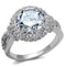 Metal Ring 3W1087 Rhodium Brass Ring with AAA Grade CZ