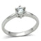 Metal Ring 3W109 Rhodium Brass Ring with AAA Grade CZ