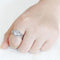Middle Finger Ring 3W1594 Rhodium Brass Ring with AAA Grade CZ