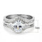 Middle Finger Ring 3W1594 Rhodium Brass Ring with AAA Grade CZ