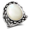 Middle Finger Ring 3W186 Rhodium Brass Ring with Precious Stone