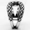 Middle Finger Ring 3W202 Rhodium Brass Ring with AAA Grade CZ